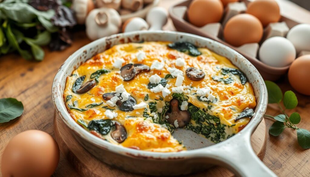 Spinach Mushroom Breakfast Casserole